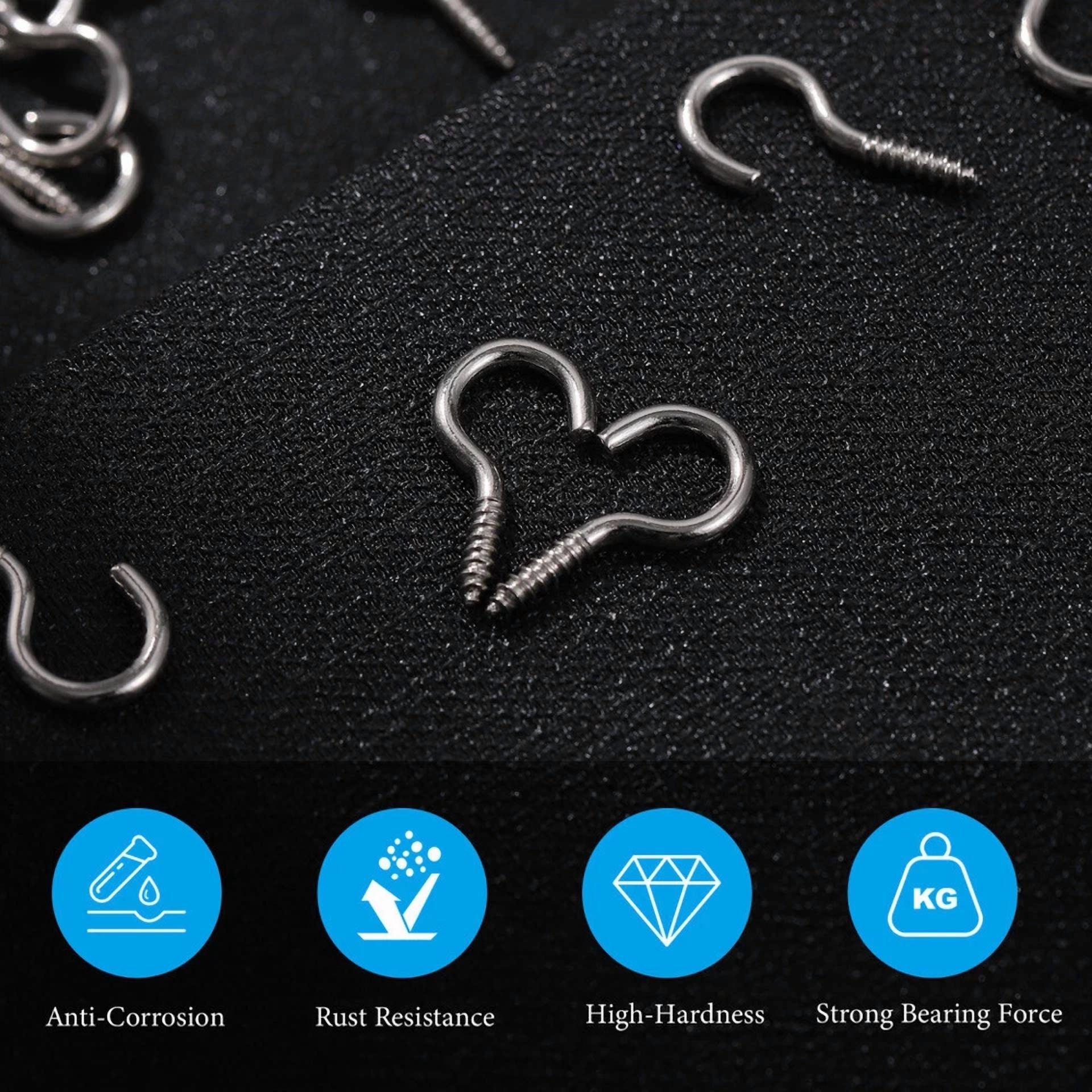 100 Pcs Screw Hook Hanging Ceiling Hooks Screw Hooks Cup Hooks Screw